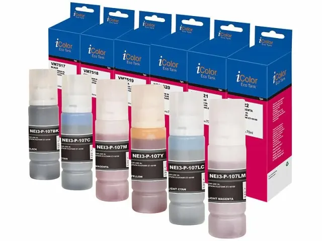 iColor 107 Nachfülltinte 6er-Set CMYK LC LM kompatibel