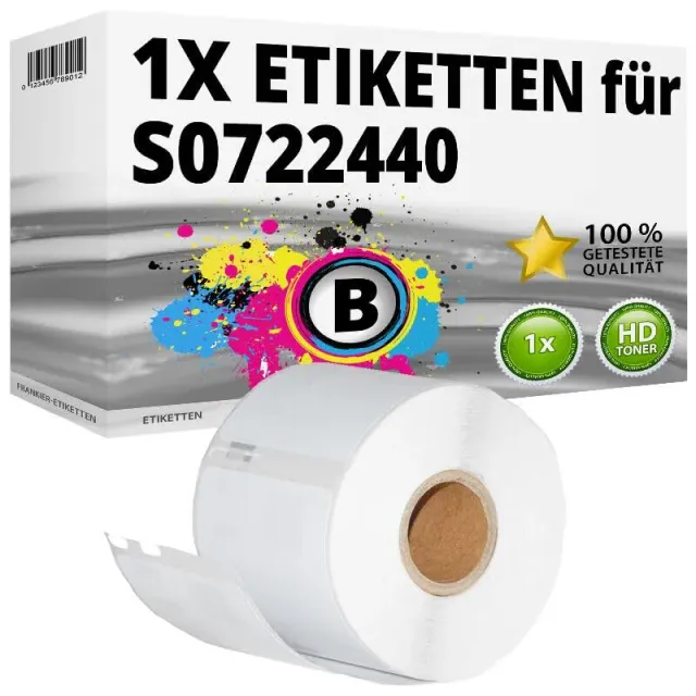 Inkadoo 99015 Etiketten Schwarz auf Weiß kompatibel