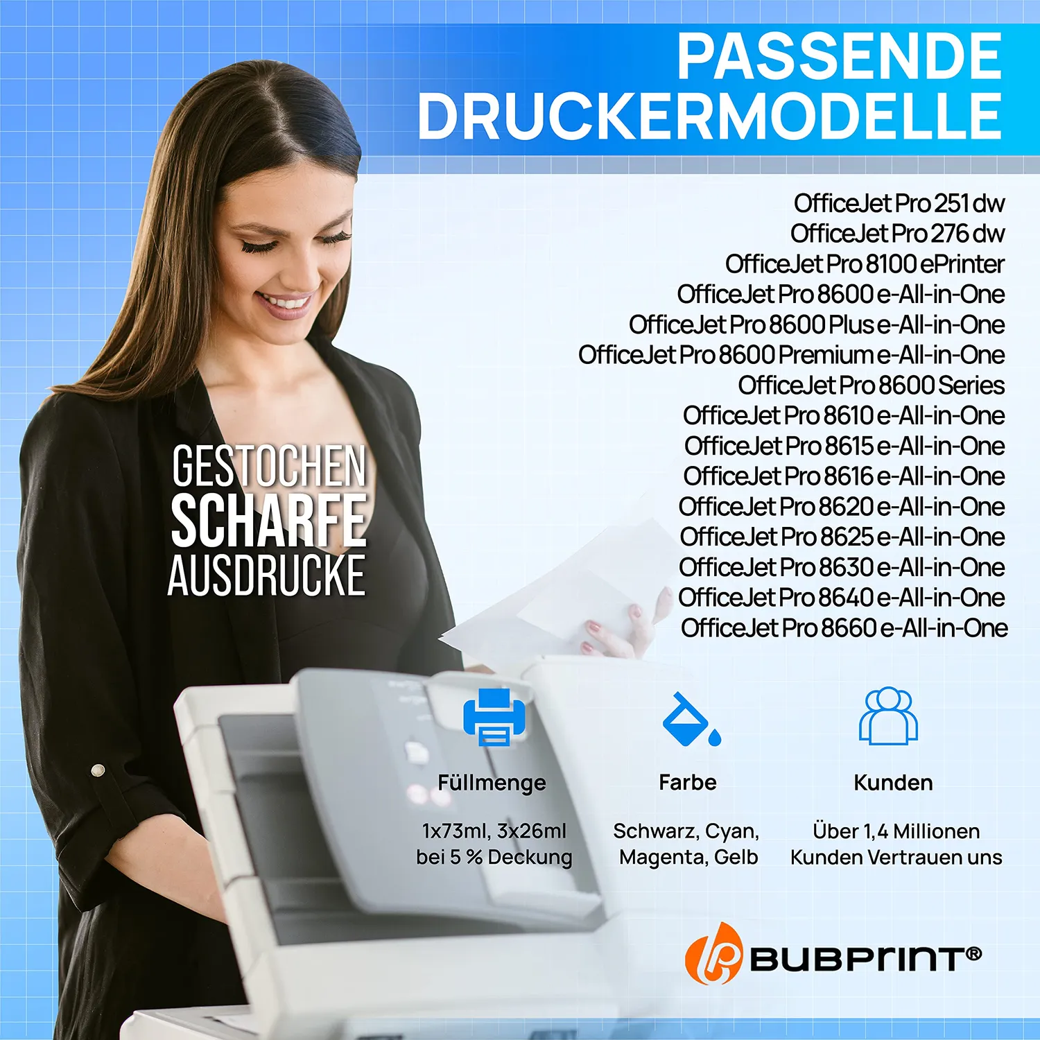 Bubprint HP 950XL 951XL Druckerpatronen kompatibel