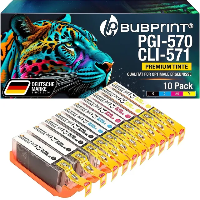 Bubprint PGI-570 CLI-571 XL Druckerpatronen Multipack kompatibel