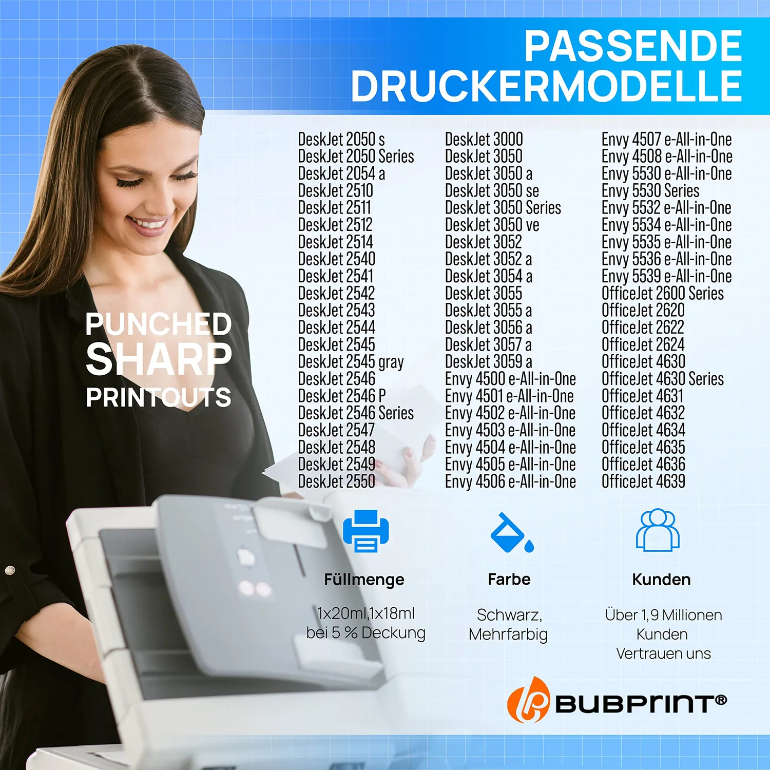 Bubprint 301XL Druckerpatronen 2er kompatibel