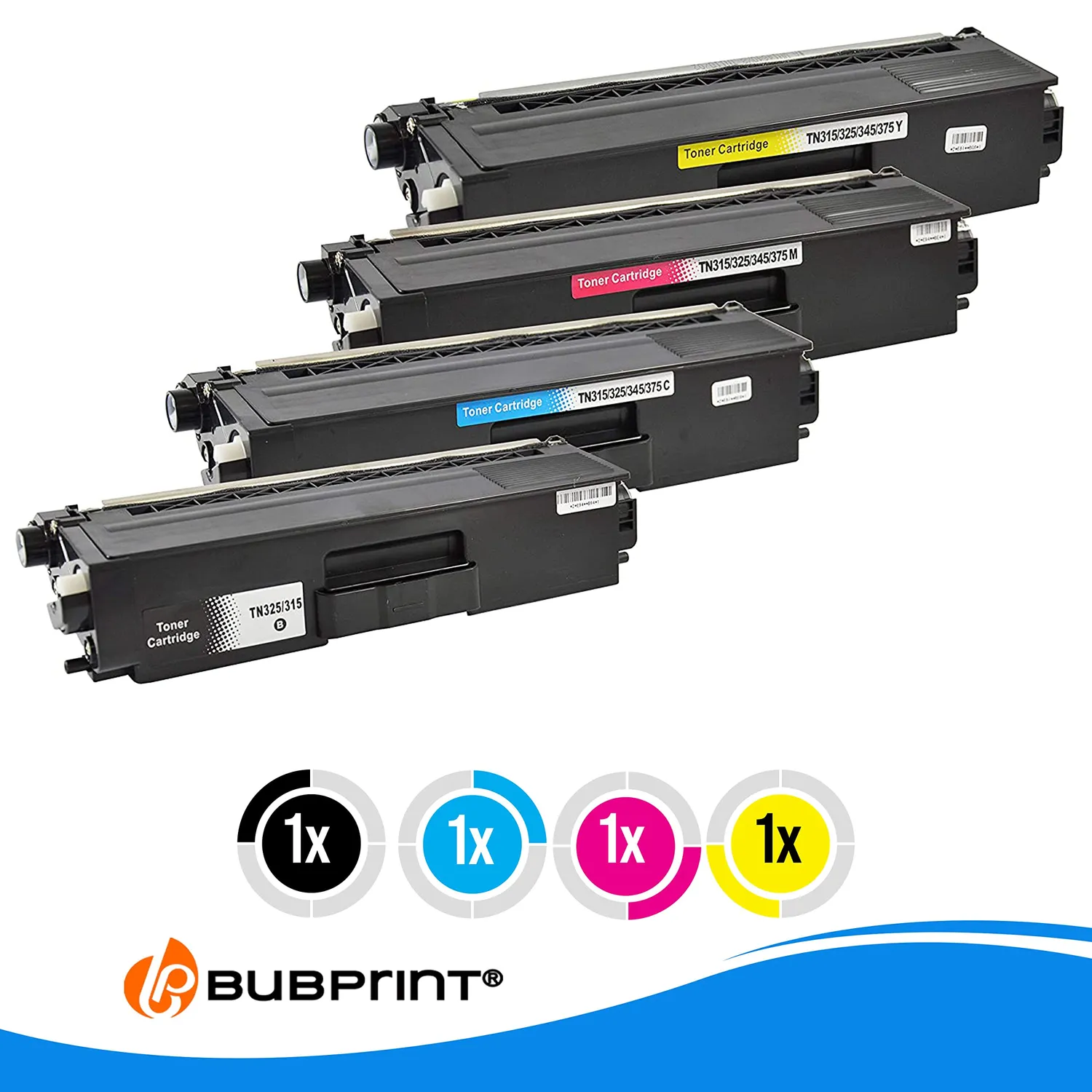 Bubprint TN-325 TN-320 Toner 4er Multipack Laser