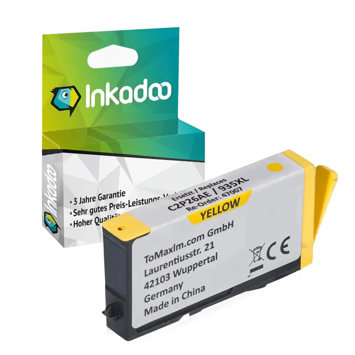 Inkadoo 934XL Tintenpatrone Einzelpack kompatibel