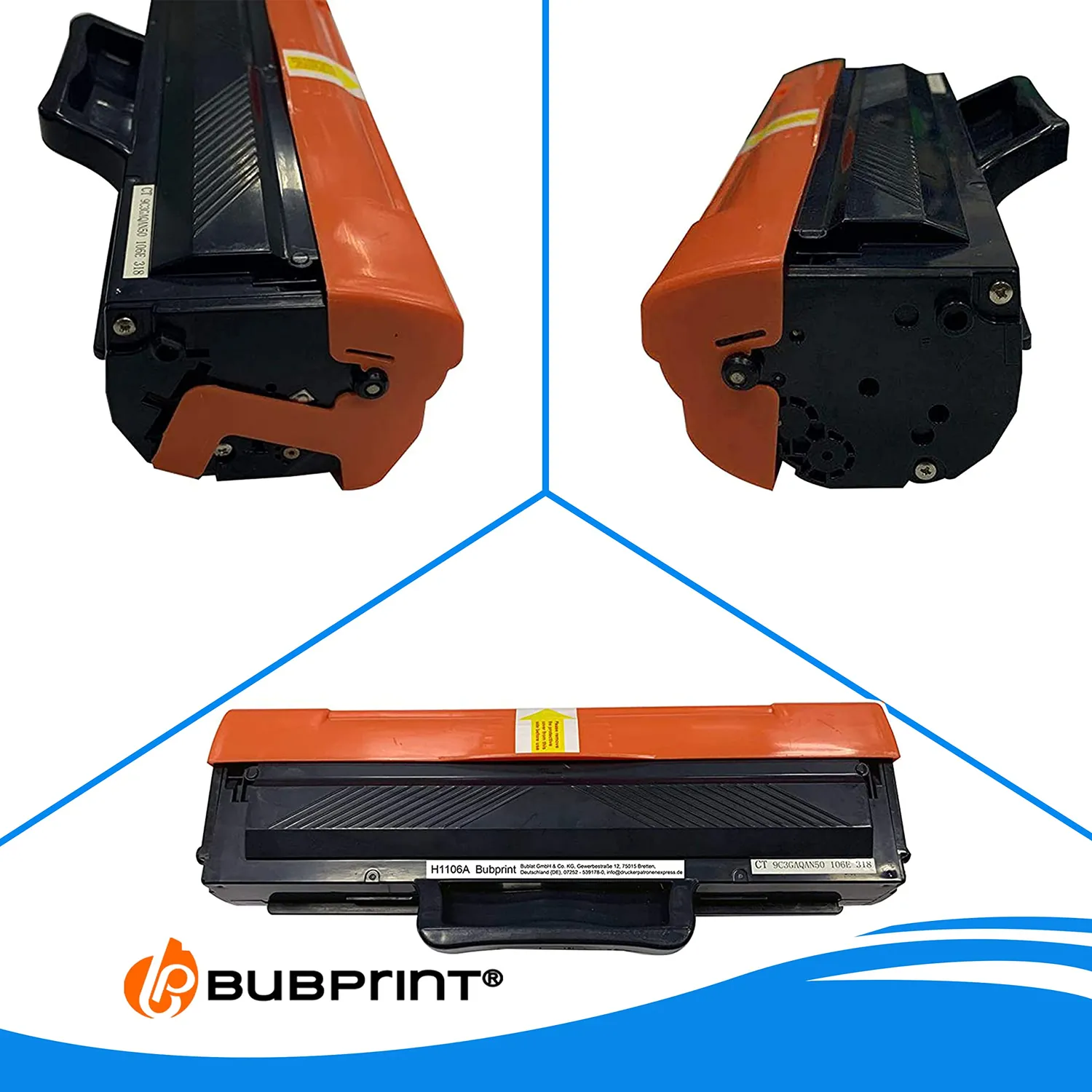 Bubprint 106A W1106A Toner Schwarz 2er Pack XXL kompatibel