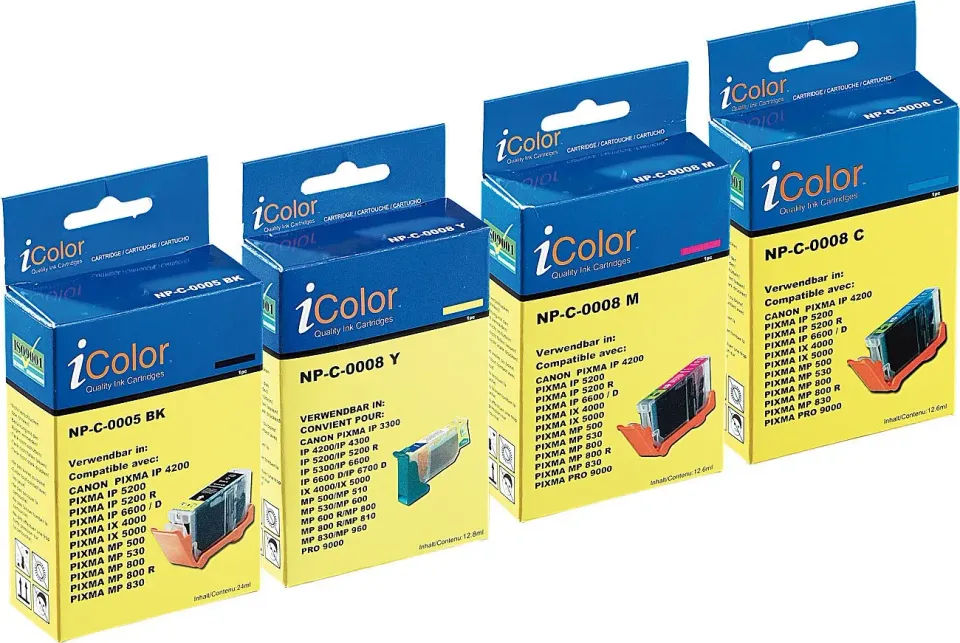 iColor Color-Pack PGI-5BK CLI-8 Tintenpatronen 4er Pack kompatibel
