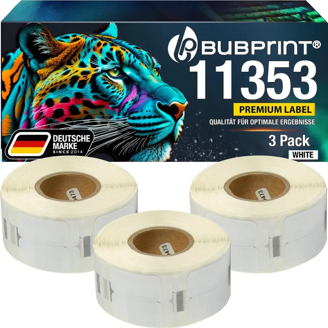 Bubprint Dymo 11353 Etiketten 25 x 13 mm Weiß