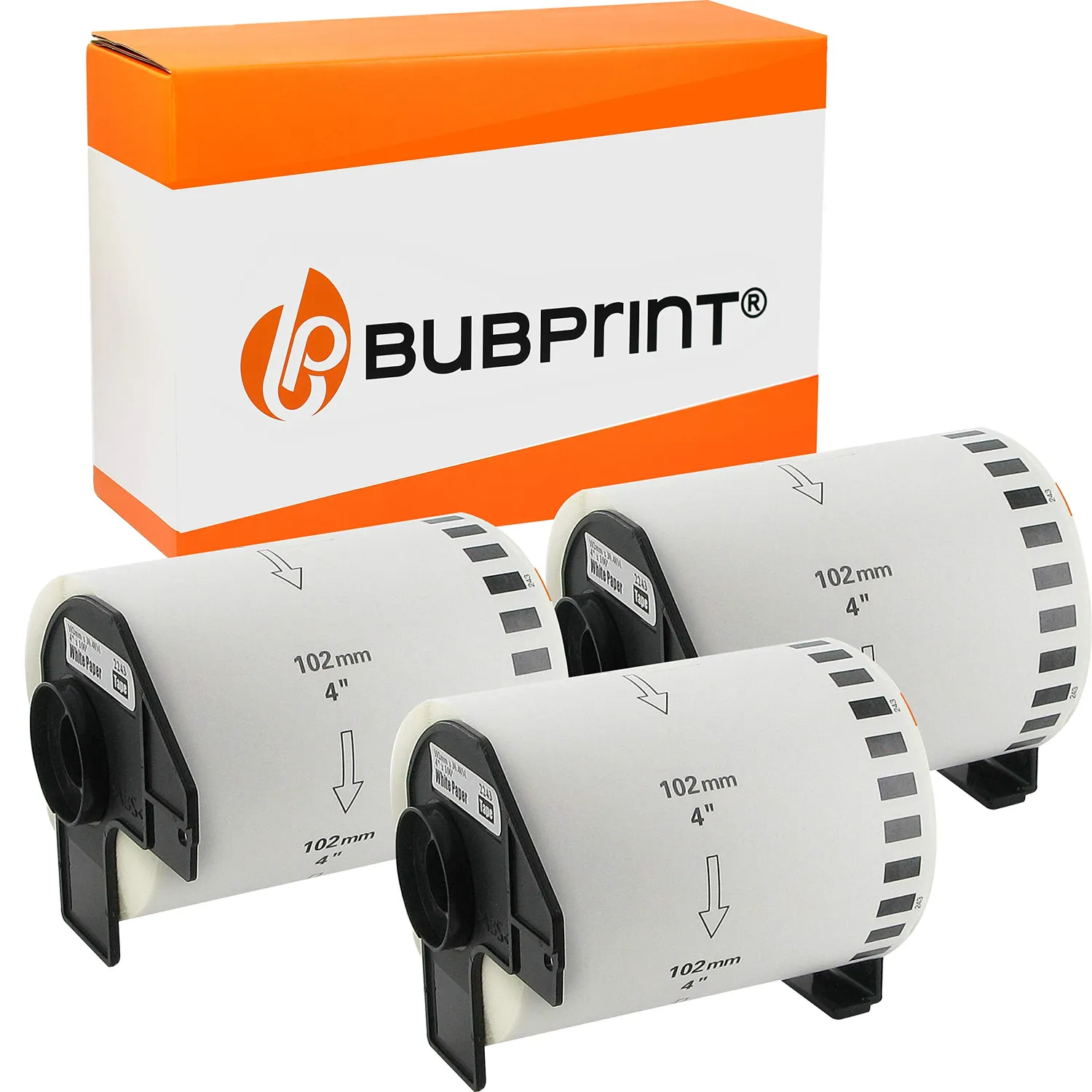Bubprint DK-22243 Etikettenrollen 102mm weiß