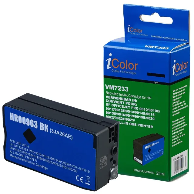 iColor HP 963 kompatible Tintenpatrone Schwarz 25 ml