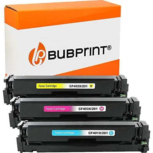 Bubprint 201X CF401X-CF403X Toner 3er Pack CMY