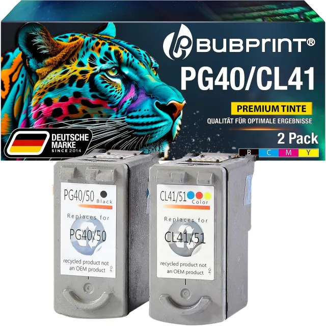 Bubprint Canon PG-40 CL-41 Druckerpatronen 2er-Pack kompatibel