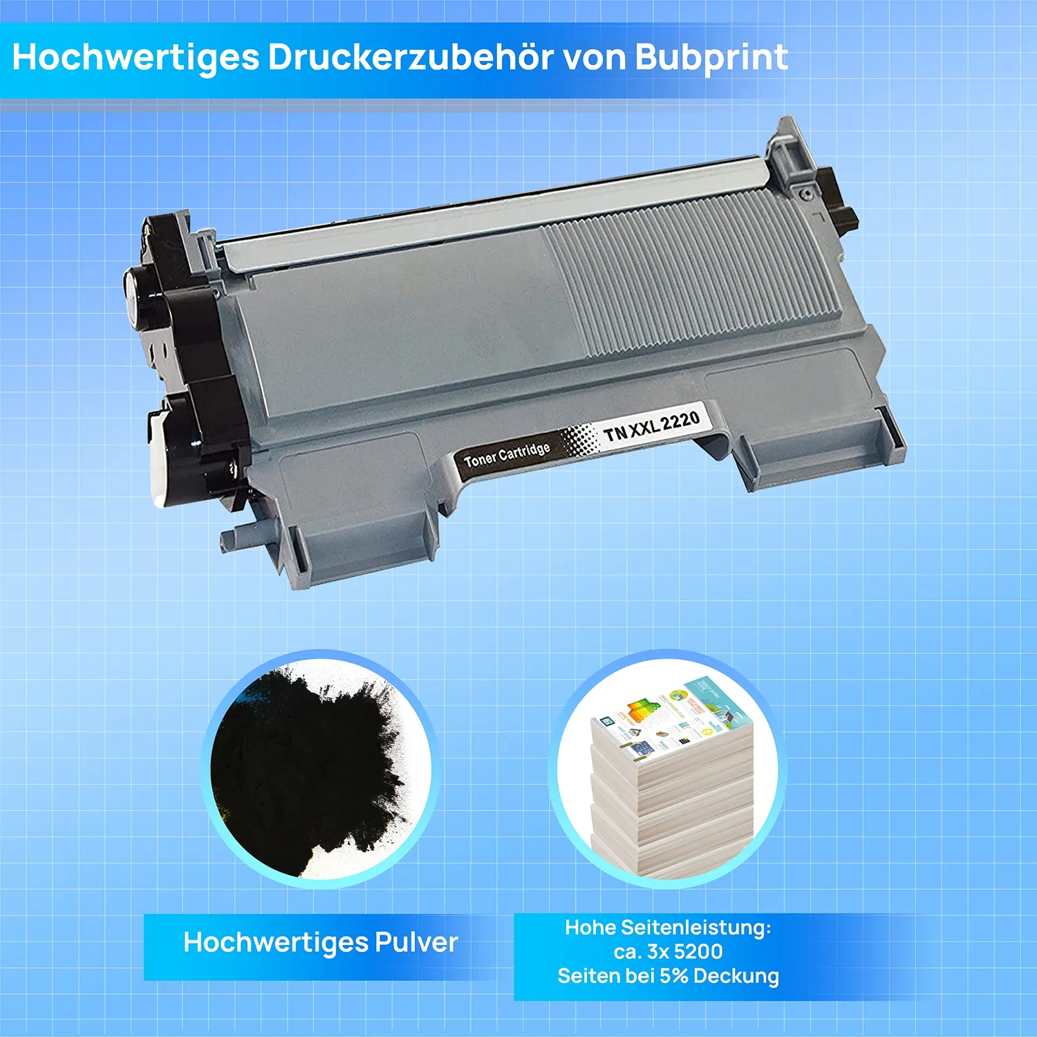 Bubprint TN2220 TN2210 Toner XXL Schwarz kompatibel