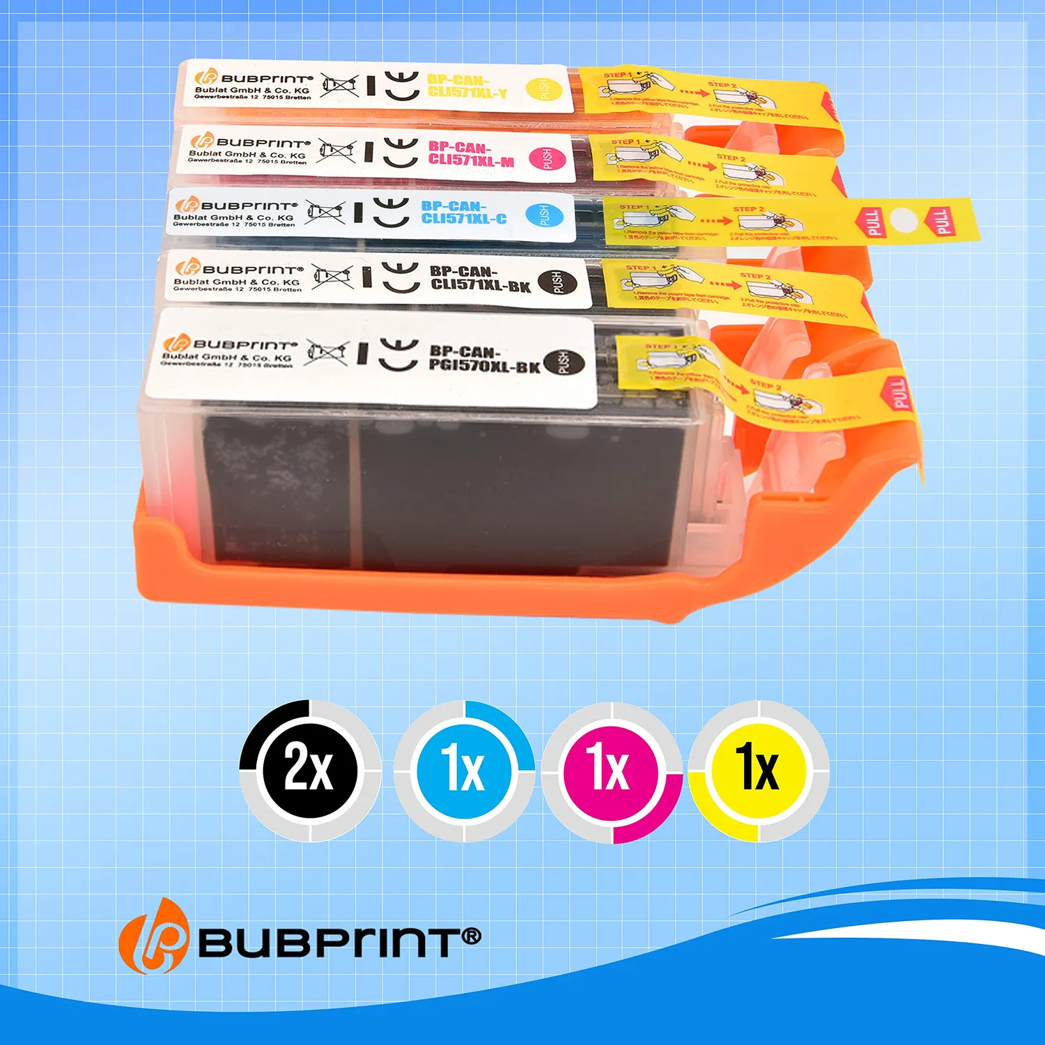 Bubprint PGI-570 CLI-571 XL Druckerpatronen kompatibel