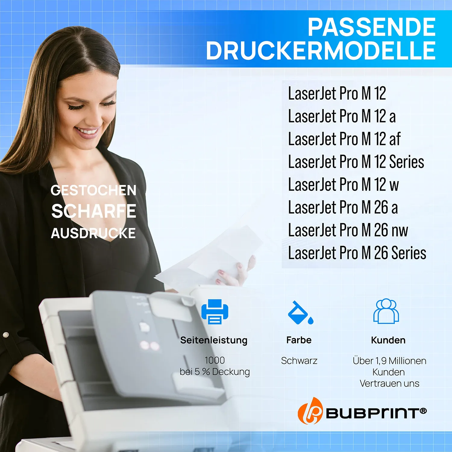 Bubprint HP 79A CF279A Toner Schwarz kompatibel