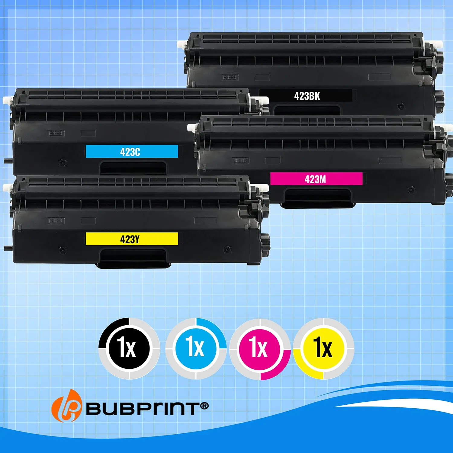 Bubprint TN-423 Toner CMYK hohe Reichweite
