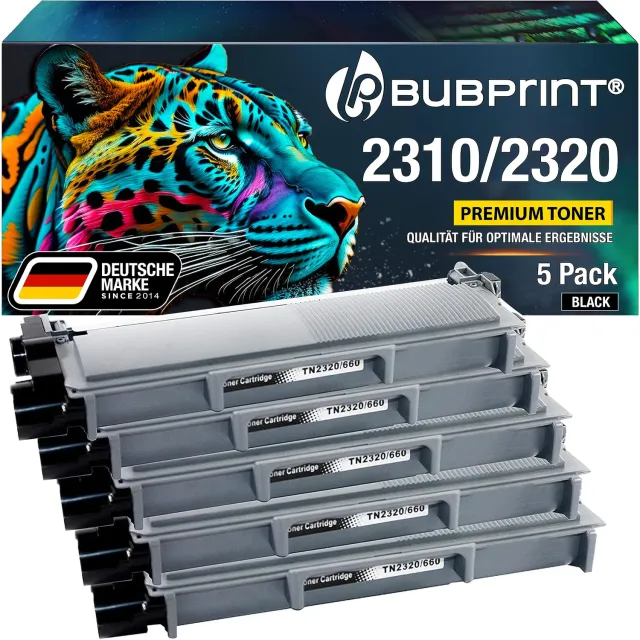 Bubprint EOLVAR TN-2320 Toner 5er-Pack Schwarz